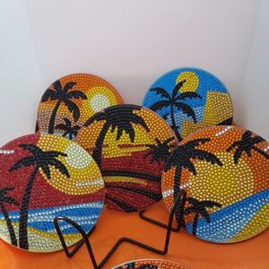Colorful Palm Tree Coasters